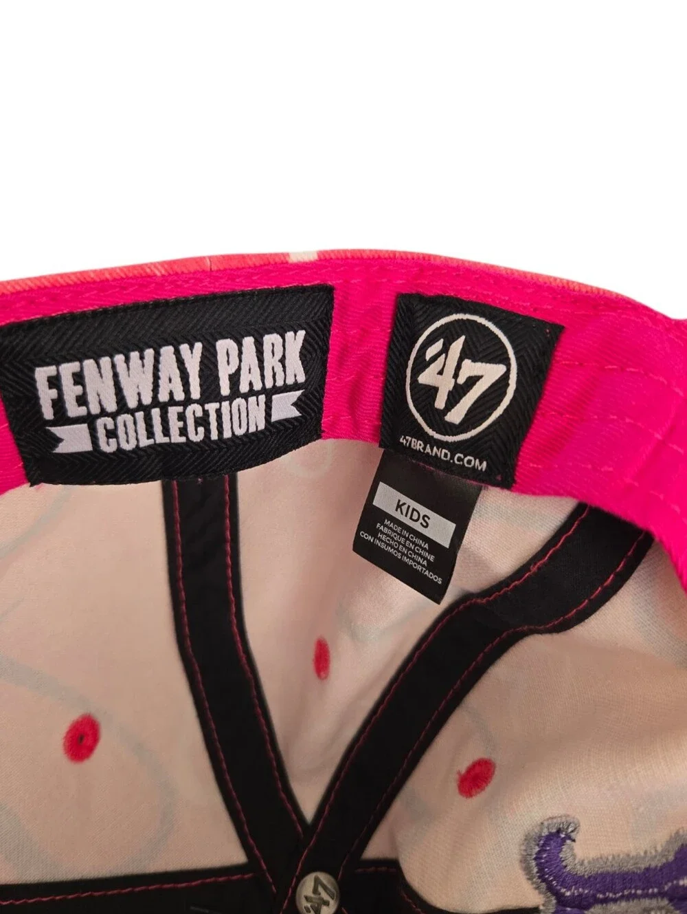 🩷⚾ NWT '47 Brand Boston Red Sox Kids Heart Adjustable Hat | Fenway Park Collect